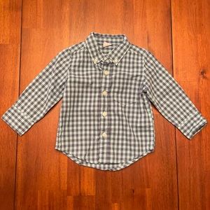 Baby Gap blue plaid 12-18 month button down shirt
